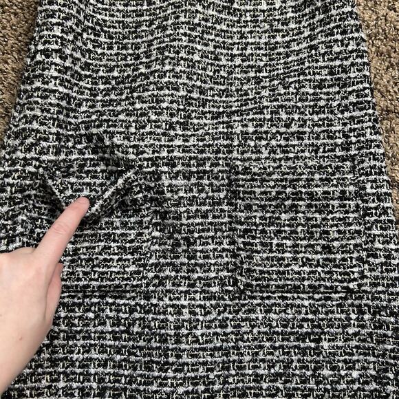 Rachel Zoe Size 6 Shift Metallic Black/White/Gold Tweed Holiday Dress& Headband - Picture 3 of 13